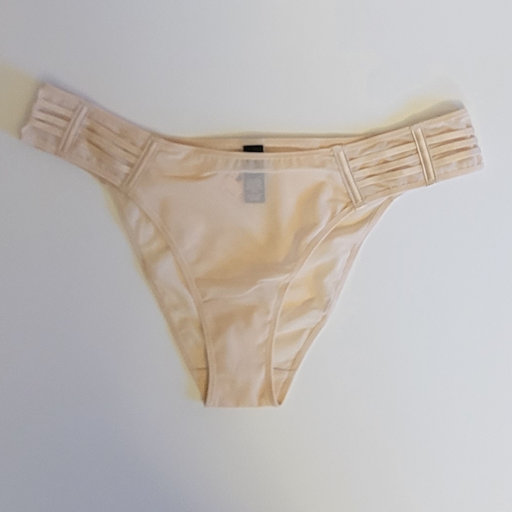Victoria's Secret Luxe Lingerie Mesh Cheekini Tanga Strappy Panty Size XL